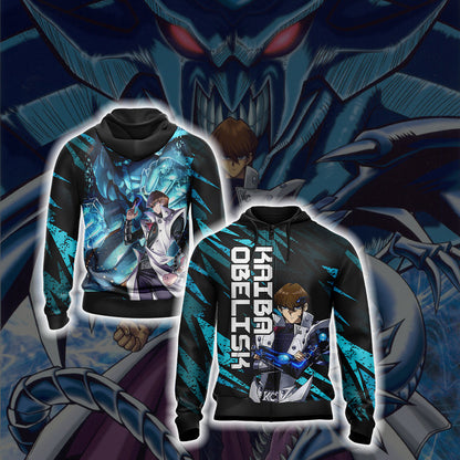 Yu-Gi-Oh! Kaiba Obelisk Unisex 3D T-shirt Zip Hoodie XS 