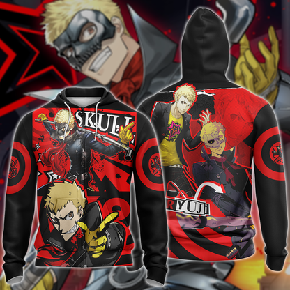 Persona 5 Strikers Ryuji Sakamoto Video Game 3D All Over Print T-shirt Tank Top Zip Hoodie Pullover Hoodie Hawaiian Shirt Beach Shorts Jogger Zip Hoodie S 