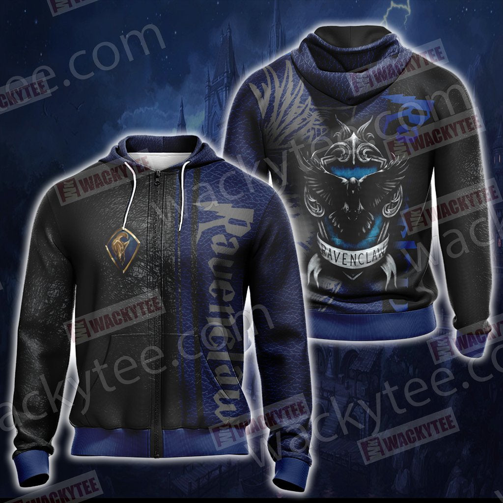 Harry Potter - Ravenclaw House Wacky Style New Unisex 3D T-shirt Zip Hoodie S 