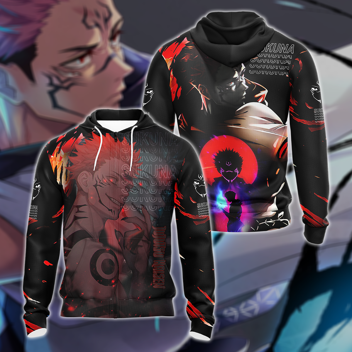 Jujutsu Kaisen 3D All Over Print T-shirt Tank Top Zip Hoodie Pullover Hoodie Hawaiian Shirt Beach Shorts Jogger Zip Hoodie S 