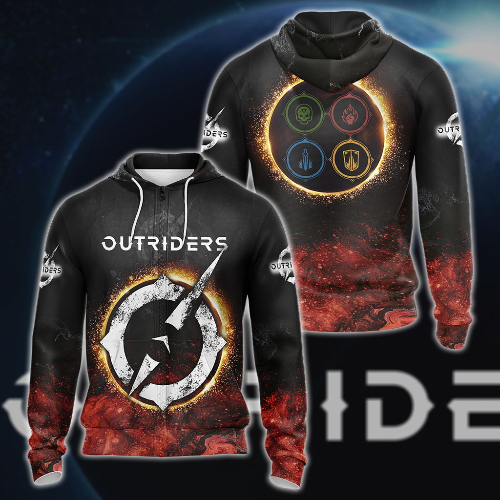 Outriders 3D All Over Print T-shirt Tank Top Zip Hoodie Pullover Hoodie Hawaiian Shirt Beach Shorts Jogger Zip Hoodie S 