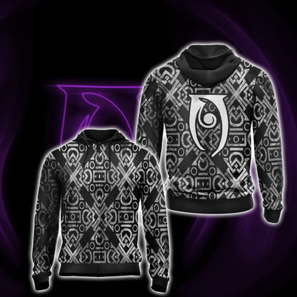 Skyrim Conjuration Symbol New Look Unisex 3D Hoodie Zip Hoodie XS 