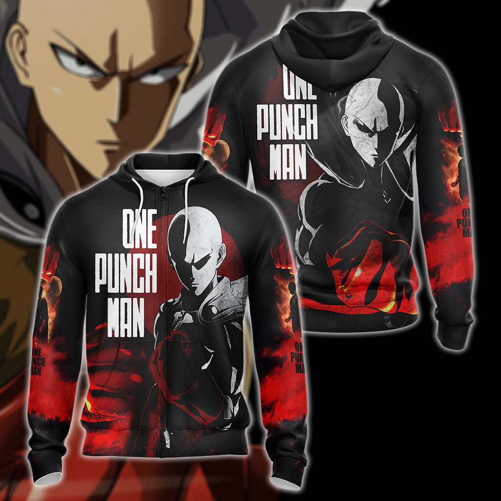 One Punch Man 3D All Over Print T-shirt Tank Top Zip Hoodie Pullover Hoodie Hawaiian Shirt Beach Shorts Jogger Zip Hoodie S 