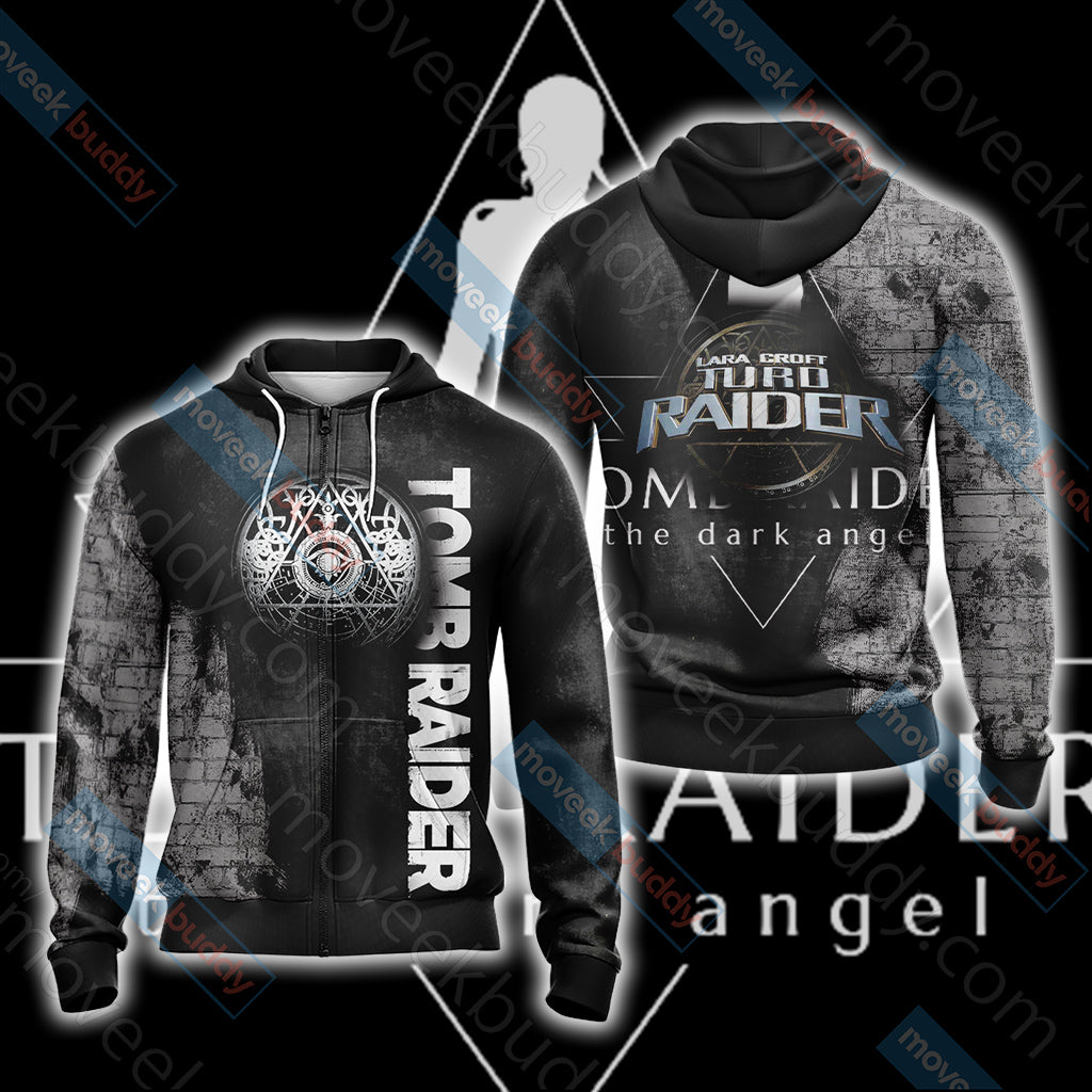 Lara Croft Tomb Raider Unisex 3D T-shirt Zip Hoodie XS 