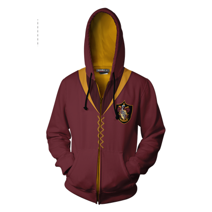 The Gryffindor Quidditch Team Harry Potter Zip Up Hoodie   