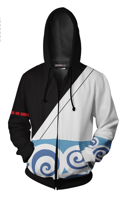 Gintama Sakata Gintoki Cosplay Zip Up Hoodie Jacket   