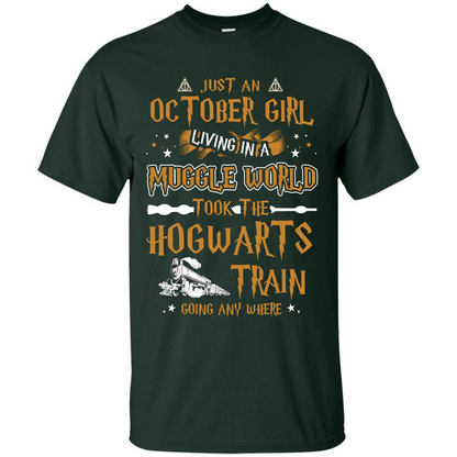 Harry Potter T-shirt Just An October Girl Living In A Muggle World   
