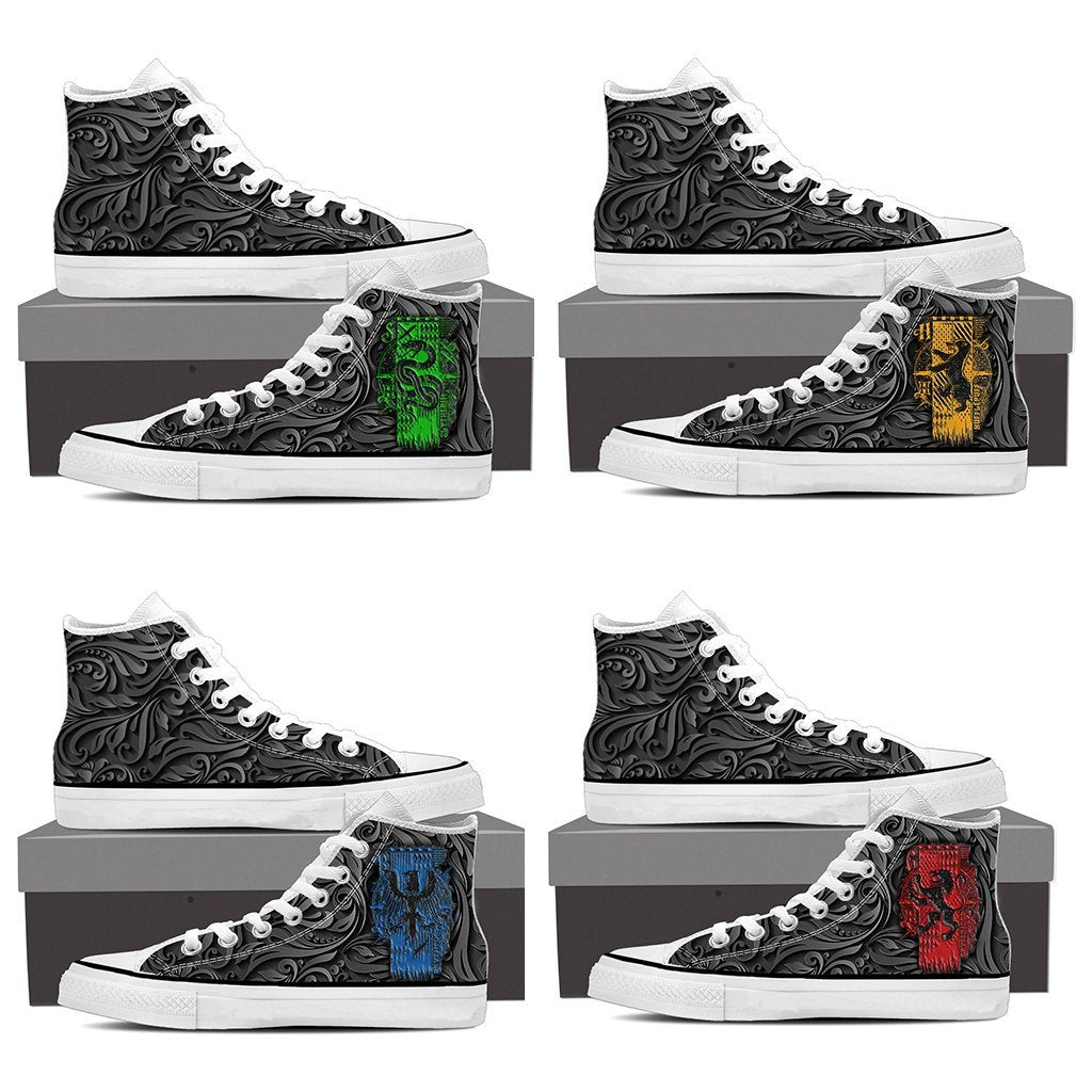 Slytherin Harry Potter High Top Shoes   