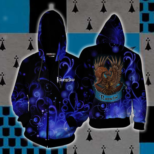 The Wise Ravenclaw Harry Potter New Collection Zip Up Hoodie S  