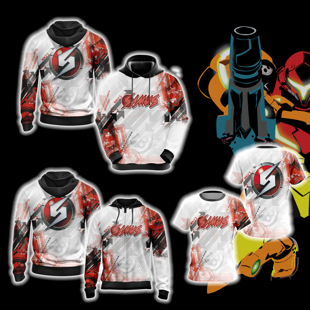 Metroid - Samus Version Logo Unisex 3D T-shirt   