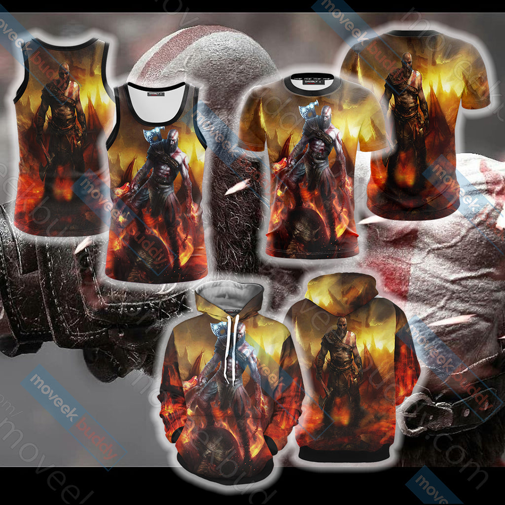 God Of War - Kratos Unisex 3D T-shirt   
