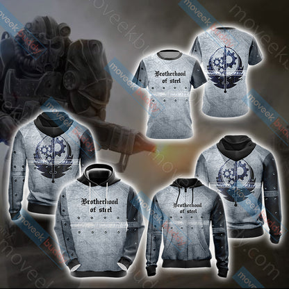 Fallout 4 - Brotherhood of steel Unisex 3D T-shirt   