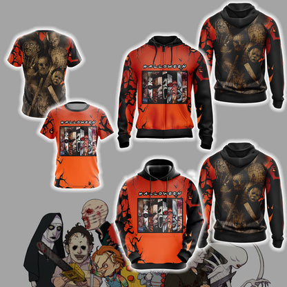 Horror Characters Halloween TV Show Unisex 3D T-shirt   