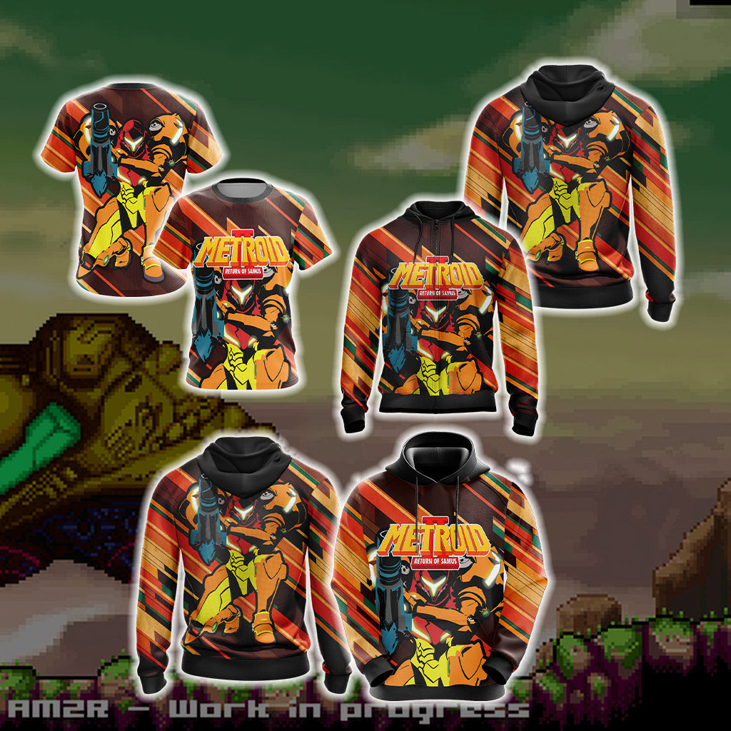 Metroid 2 - Samus Unisex 3D T-shirt   