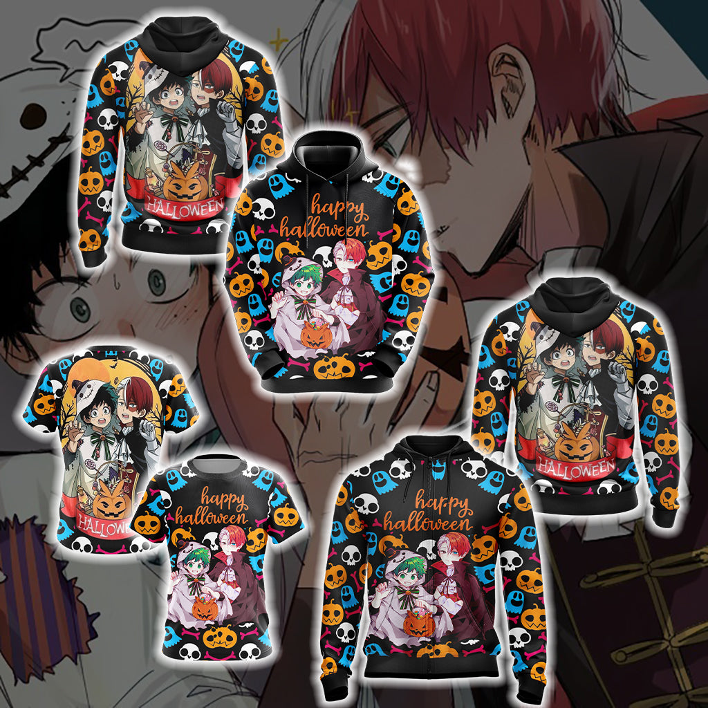 My Hero Academia - Deku and Todoroki Halloween Unisex 3D T-shirt   