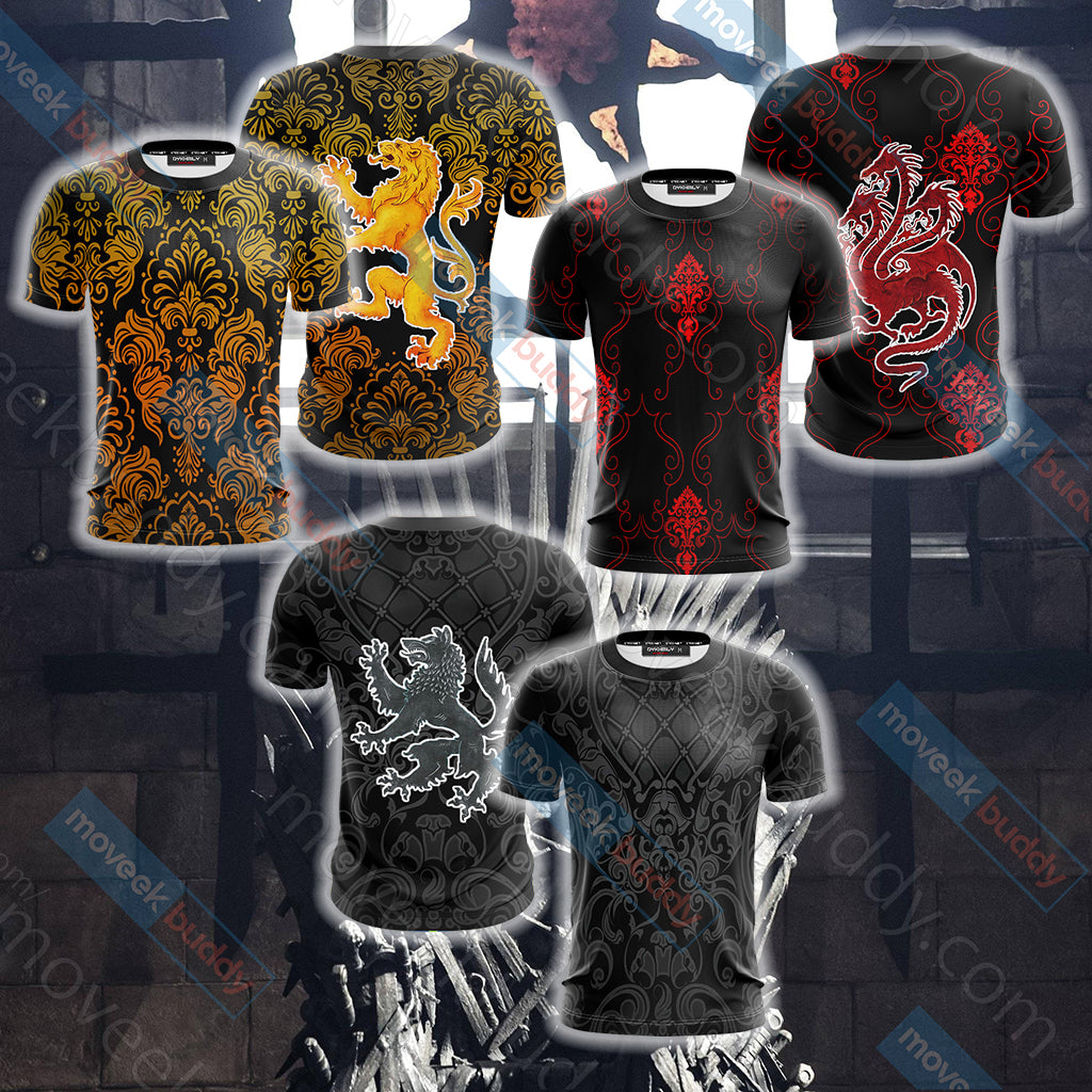 House Stark Direwolf Game Of Thrones Unisex 3D T-shirt   