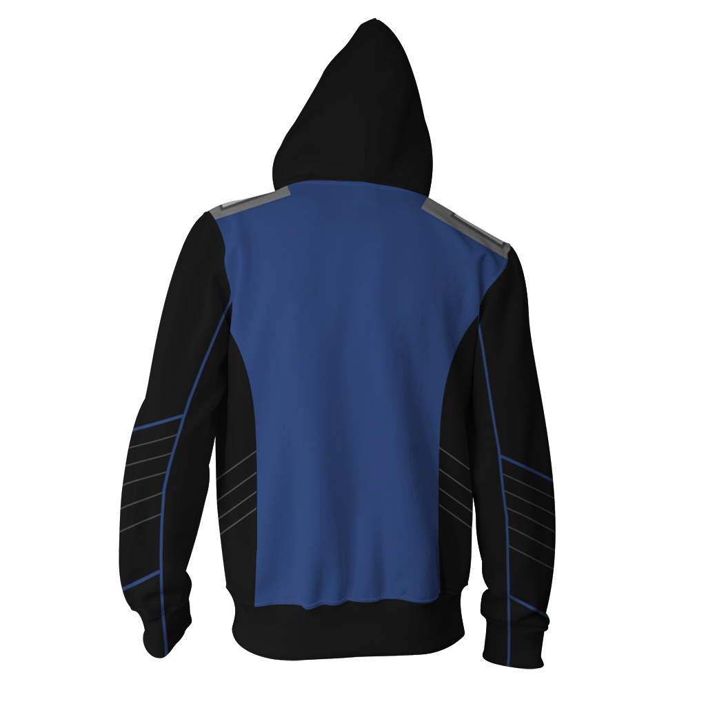 The Orville Ed Mercer Captain Cosplay Zip Up Hoodie Jacket   
