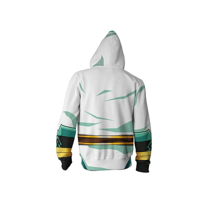 Elsword Ain Cosplay Zip Up Hoodie Jacket   