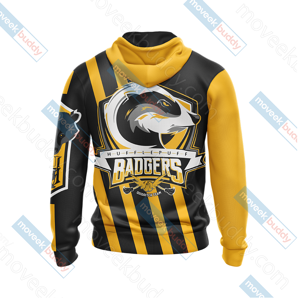 Hufflepuff Badgers Quidditch Team Harry Potter New Style Unisex 3D T-shirt   