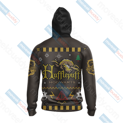 Harry Potter Loyal Like A Hufflepuff Winter Style Unisex 3D T-shirt   