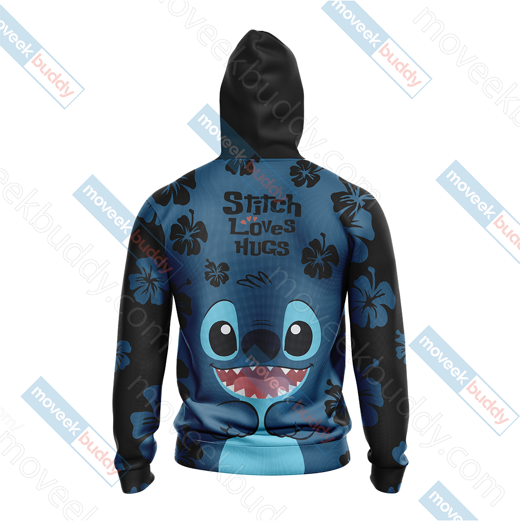 Stitch Loves Hugs Free Hugs Unisex 3D T-shirt   