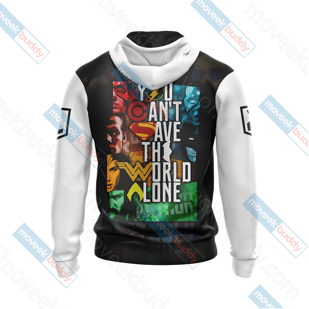 Justice League - You Can't Save The World Alone Unisex 3D T-shirt   