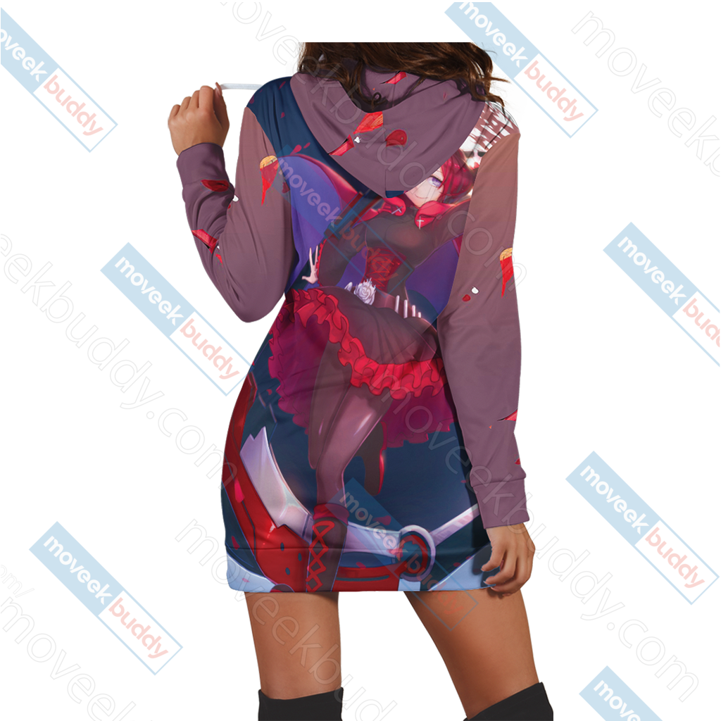 RWBY Ruby Rose 3D Hoodie Dress   