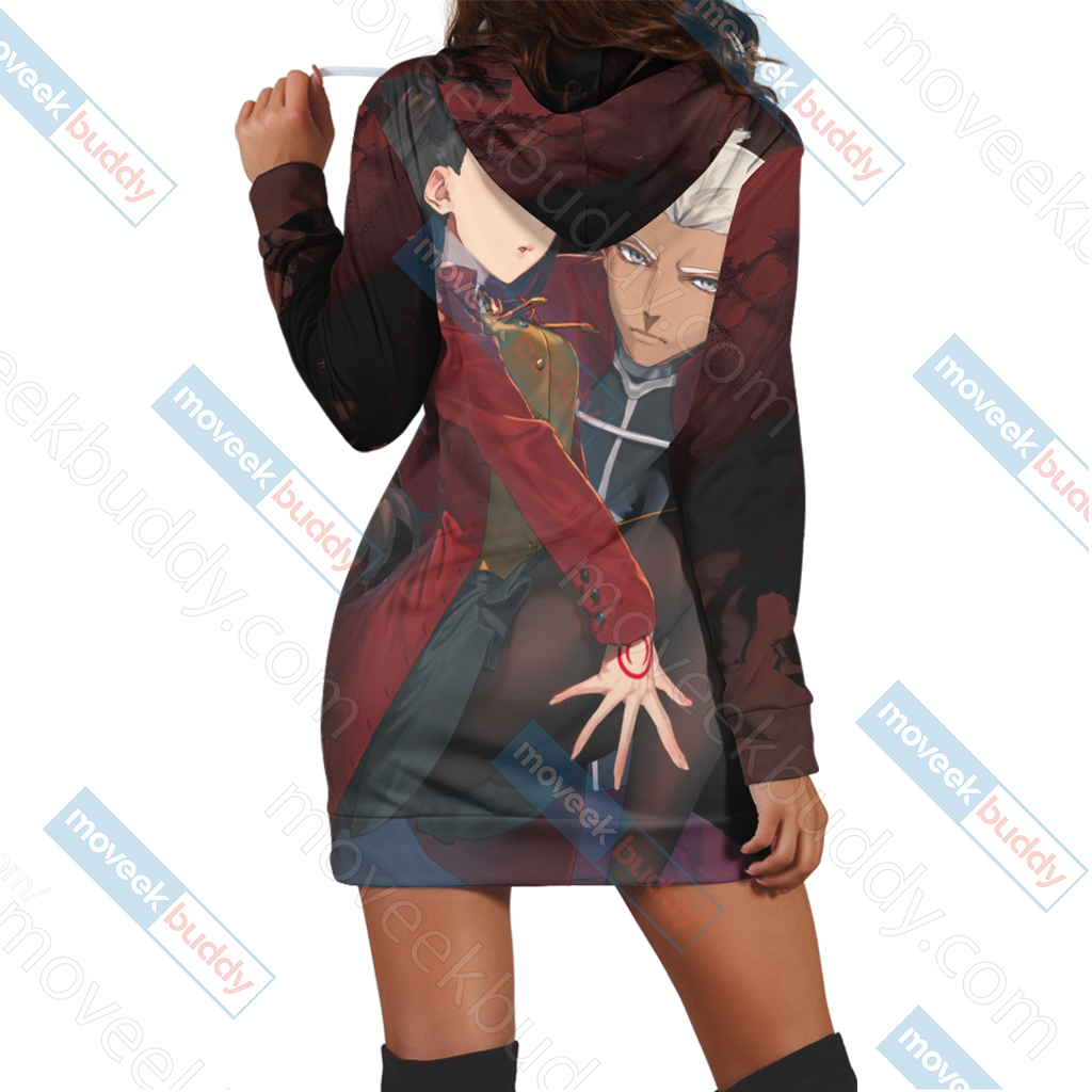 Fate/ Stay Night - Blade And Fate Rin 3D Hoodie Dress   