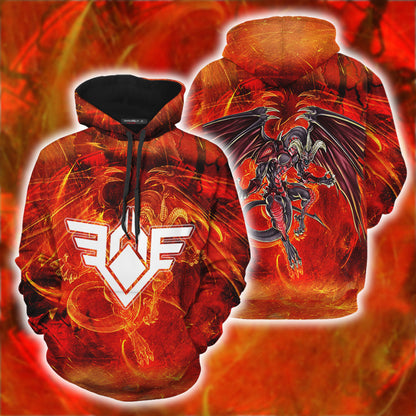 Yu-Gi-Oh! Red Dragon Archfiend Unisex 3D T-shirt Hoodie S 
