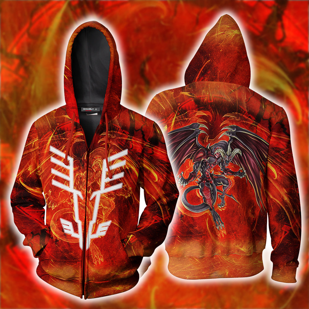 Yu-Gi-Oh! Red Dragon Archfiend  The Mark Of The Wings Unisex 3D T-shirt Zip Hoodie S 