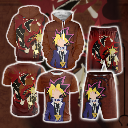 Yu-Gi-Oh! Yugi Muto And Slifer The Sky Dragon 3D T-shirt   