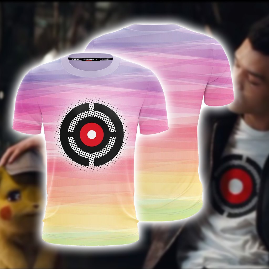 Pok̩emon Detective Pikachu 2019 Justice Smith Cosplay Unisex 3D T-shirt S  