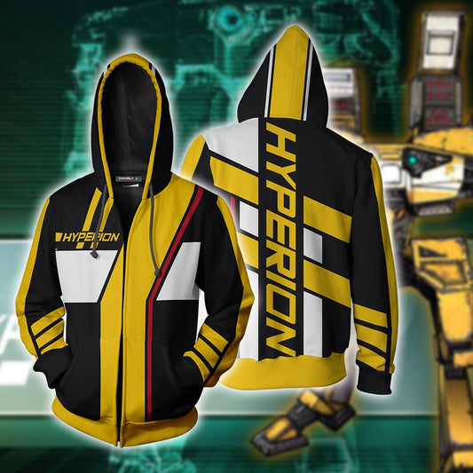 Borderlands Hyperion Unisex 3D T-shirt Zip Hoodie S 
