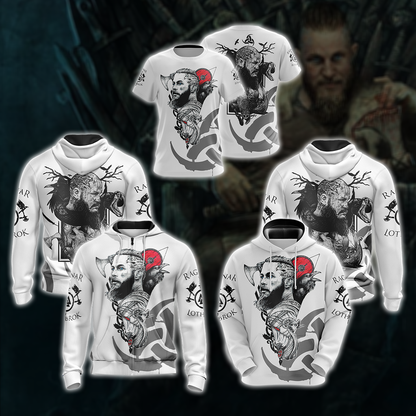 Vikings- Ragnar Lodbrok Unisex 3D T-shirt   