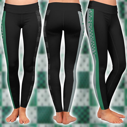 Slytherin House Harry Potter Simple Style 3D Leggings S  