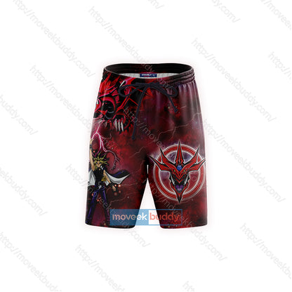 Yu-Gi-Oh! Yami Yugi And Slifer The Sky Dragon Beach Shorts   