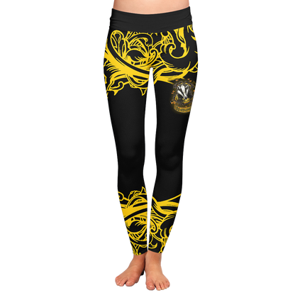 Loyal Like A Hufflepuff Harry Potter 3D Leggings   