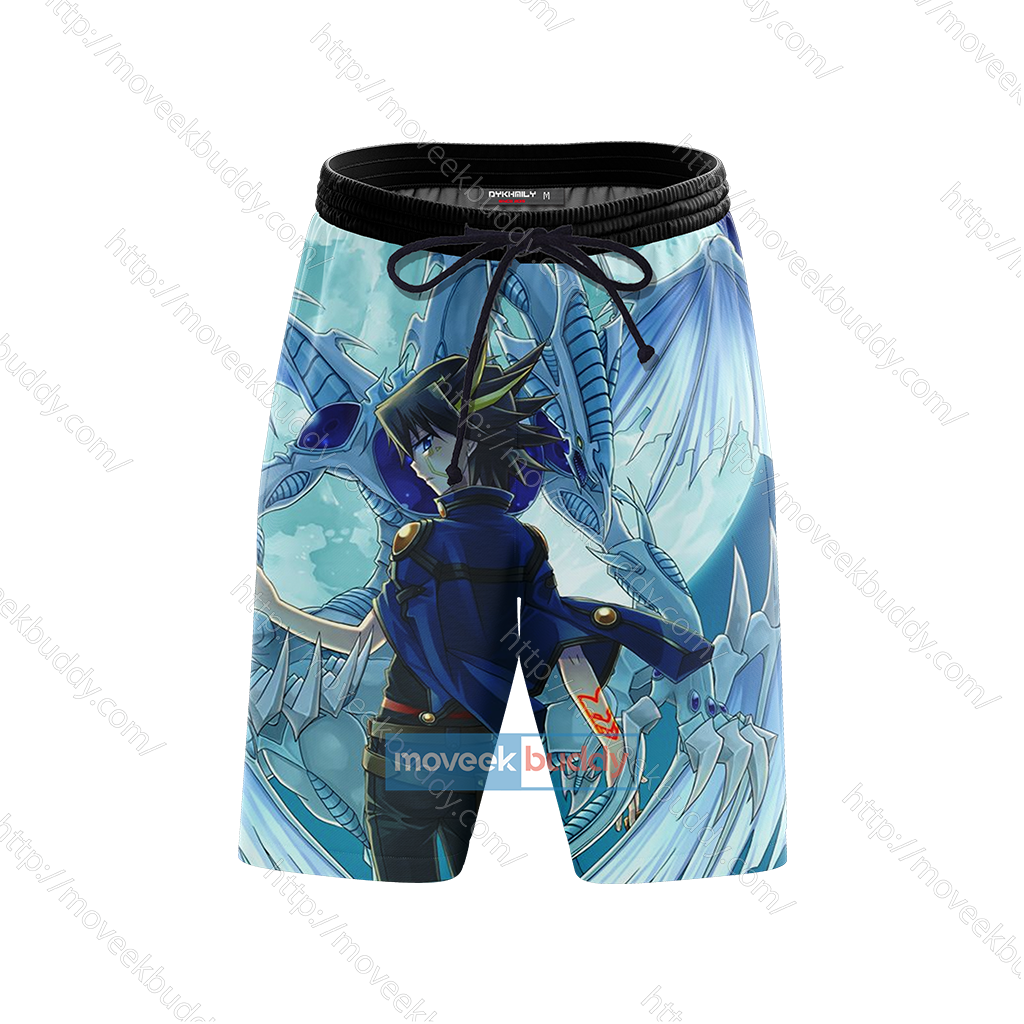 Yu-Gi-Oh! Yusei Fudo and Stardust Dragon Cosplay Beach Shorts   