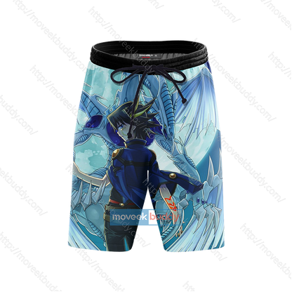 Yu-Gi-Oh! Yusei Fudo and Stardust Dragon Cosplay Beach Shorts   