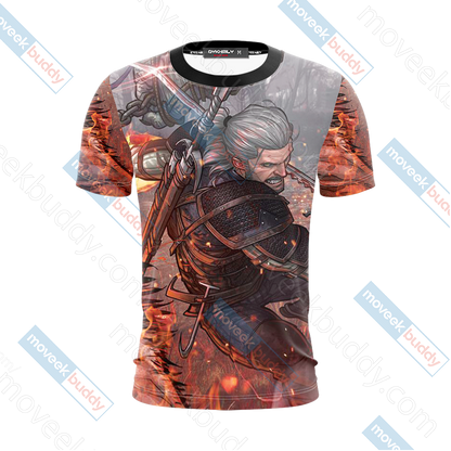 The Witcher 3 Wild Hunt Geralt 3D T-shirt   