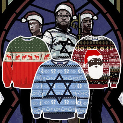 The Night Before (2015) Chris Cosplay Ugly Christmas 3D Sweater   
