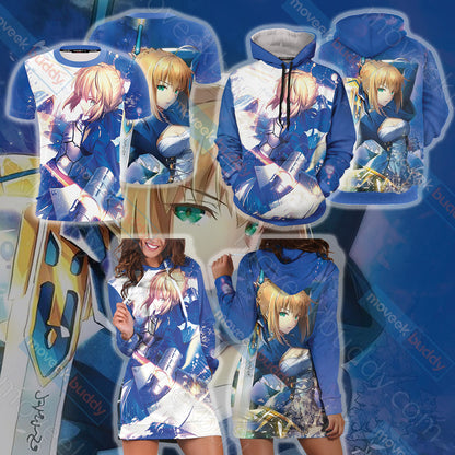 Fate/ Stay Night - Saber Unisex 3D T-shirt   