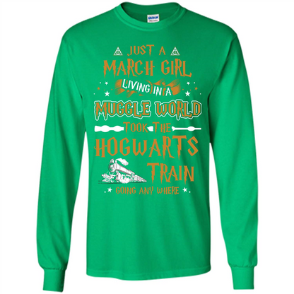 Harry Potter T-shirt Just A March Girl Living In A Muggle World   