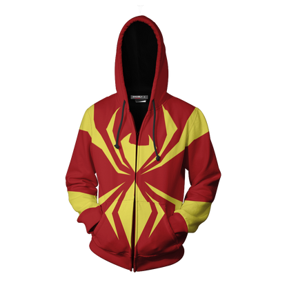 The Iron Spider Cosplay Zip Up Hoodie Jacket   