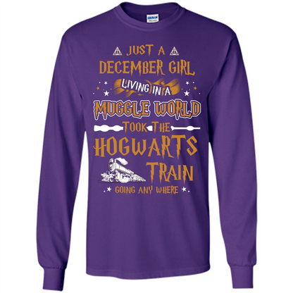 Harry Potter T-shirt Just A December Girl Living In A Muggle World   