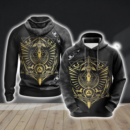 The Legend of Zelda All Over Print T-shirt Zip Up Hoodie Hoodie S 