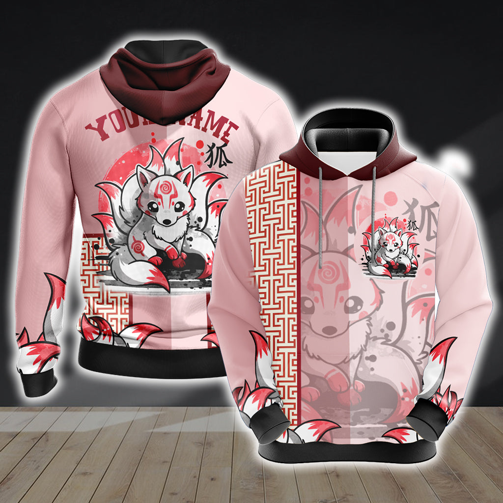 Ninetail fox Spirit-Customized Unisex 3D T-shirt Hoodie S 