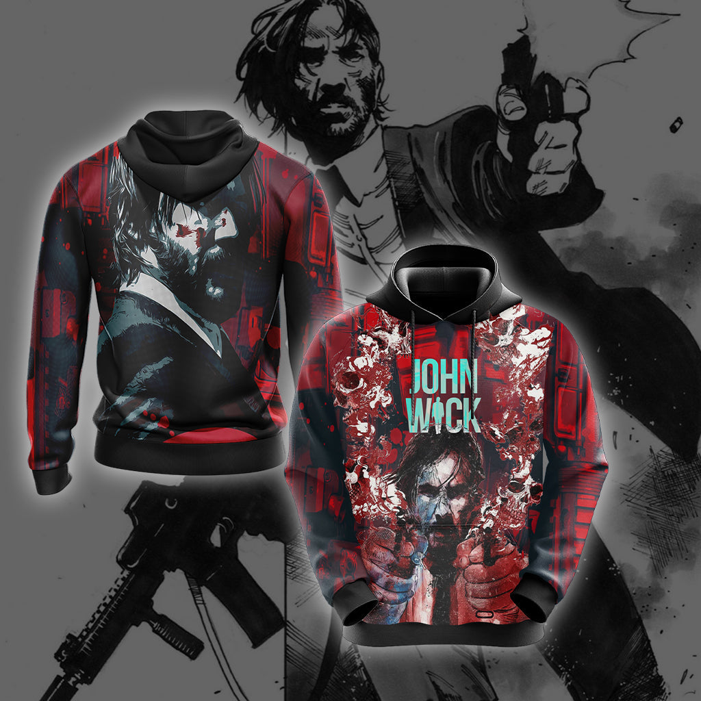 John Wick 2 Unisex 3D T-shirt Hoodie S 