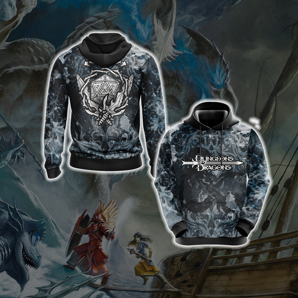Dungeons And Dragons - Warrior Crest Unisex 3D T-shirt Hoodie S 