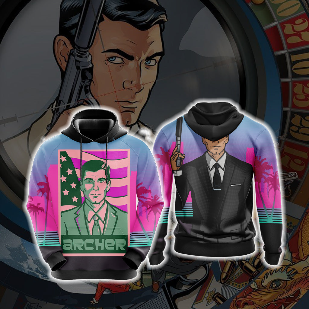 Archer (TV series) Unisex 3D T-shirt Hoodie S 